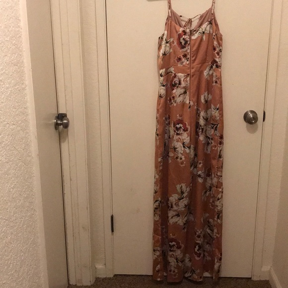 Pink Floral Lined JumpSuit - Picture 4 of 6